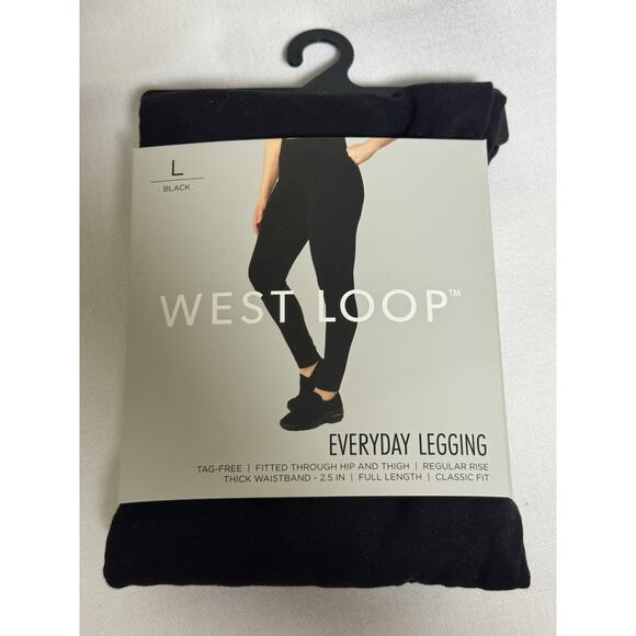 West Loop Size L Everyday Leggings Full Length Classic Fit - Cotton - Picture 1 of 2